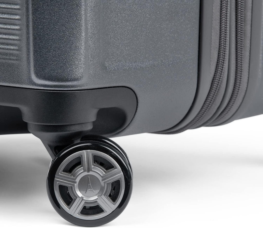 Platinum Elite Hardside Expandable Spinner Wheel Luggage TSA Lock Hard Shell Polycarbonate Suitcase,  Grey, Checked-Medium 25-Inch