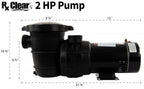 rx clear above ground 2 hp single speed pump for swimming pool w/ cord