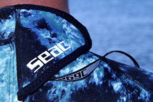 SEAC Mens Body-Fit 1.5mm Neoprene Wetsuit, Camo, X-Large