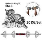 Multifunction Adjustable Dumbbells Barbell Set 66 LB Dumbbell Weights with Dumbbell Connector for Gym Training