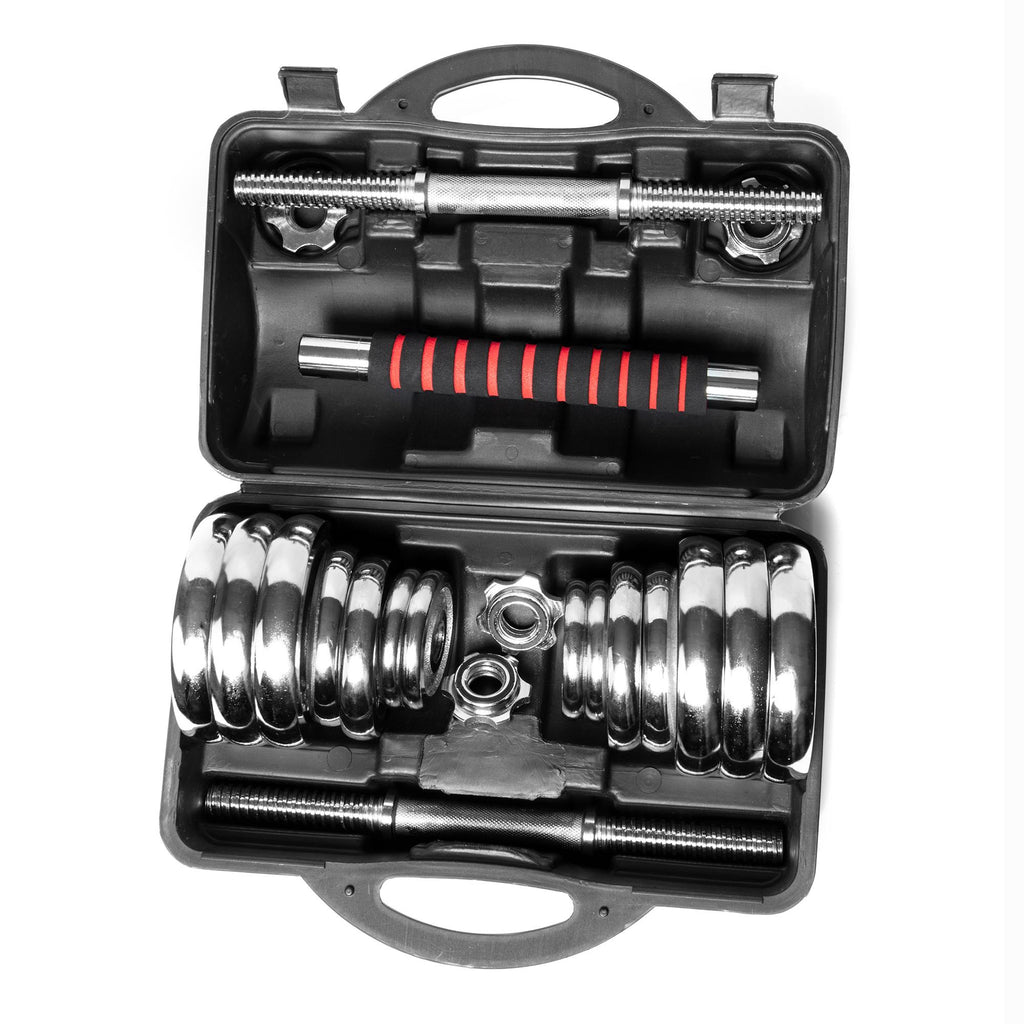 Multifunction Adjustable Dumbbells Barbell Set 66 LB Dumbbell Weights with Dumbbell Connector for Gym Training