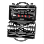 Multifunction Adjustable Dumbbells Barbell Set 66 LB Dumbbell Weights with Dumbbell Connector for Gym Training