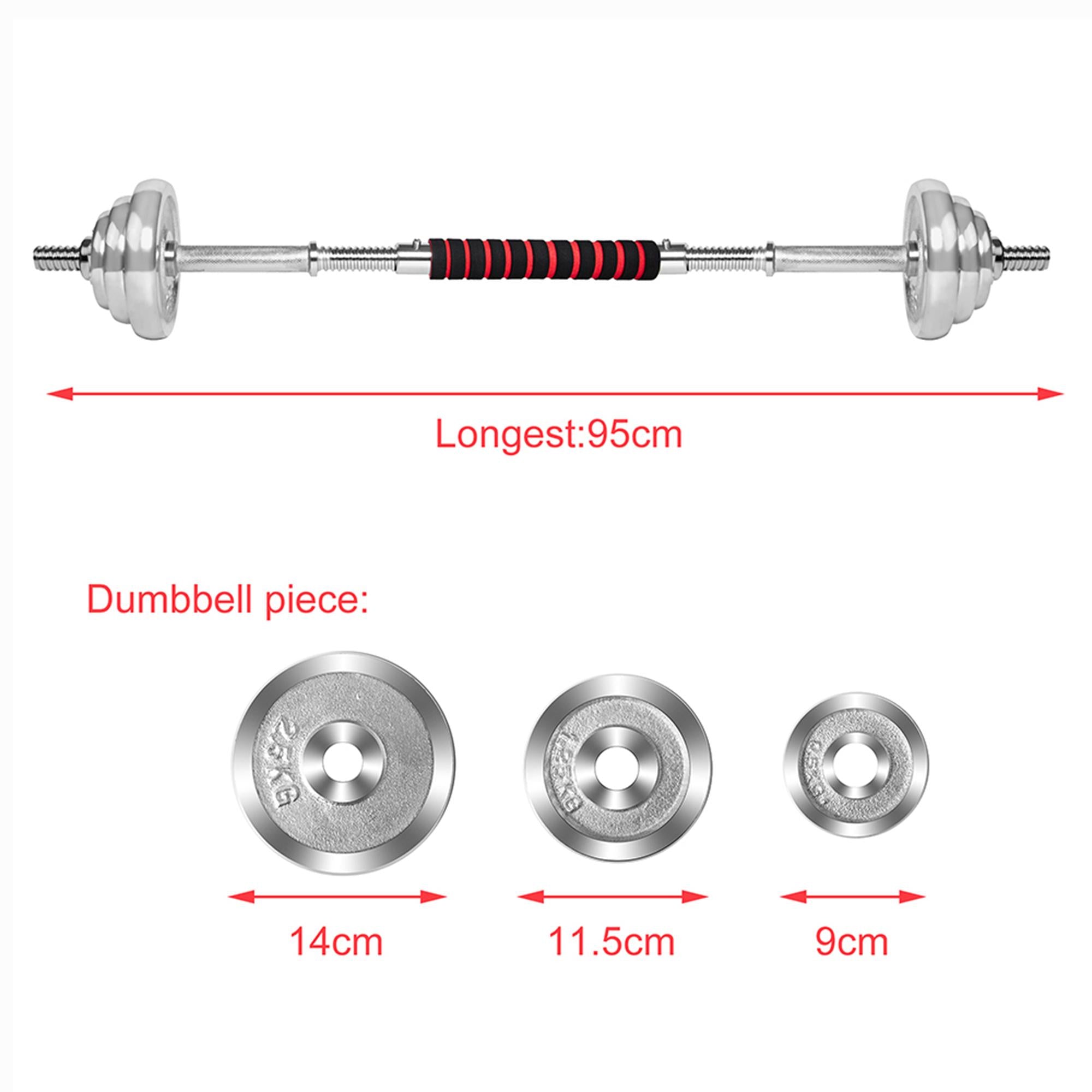 Multifunction Adjustable Dumbbells Barbell Set 66 LB Dumbbell Weights with Dumbbell Connector for Gym Training