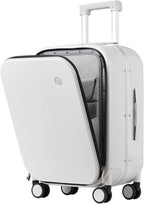 Luggage Suitcase with Spinner Wheels, 24'' Checked Travel Luggage Aluminum Frame PC Hardside with TSA Lock &amp; Cover