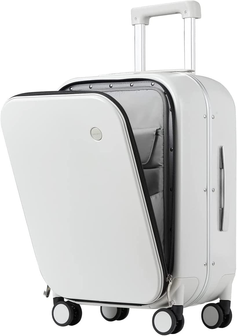 Luggage Suitcase with Spinner Wheels, 24'' Checked Travel Luggage Aluminum Frame PC Hardside with TSA Lock &amp; Cover