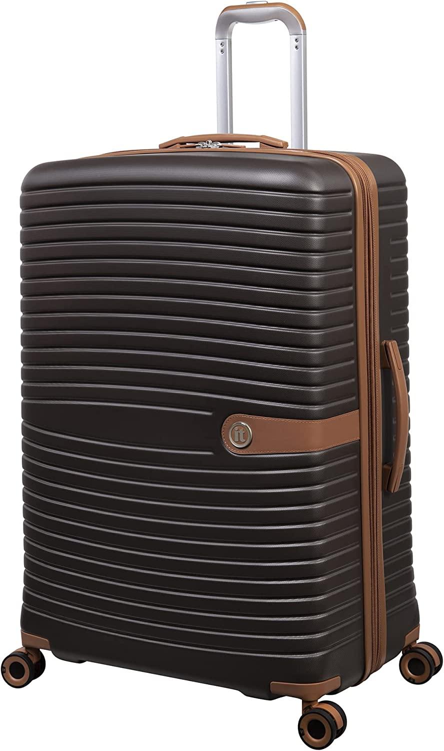 Encompass 31" Hardside Checked 8 Wheel Expandable Spinner, Coffee Bean