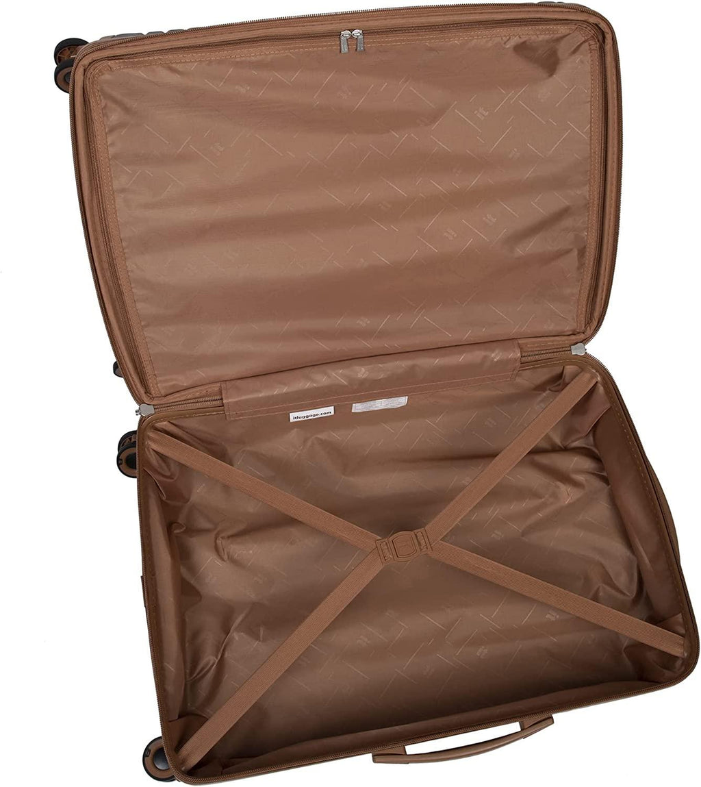 Encompass 31" Hardside Checked 8 Wheel Expandable Spinner, Coffee Bean
