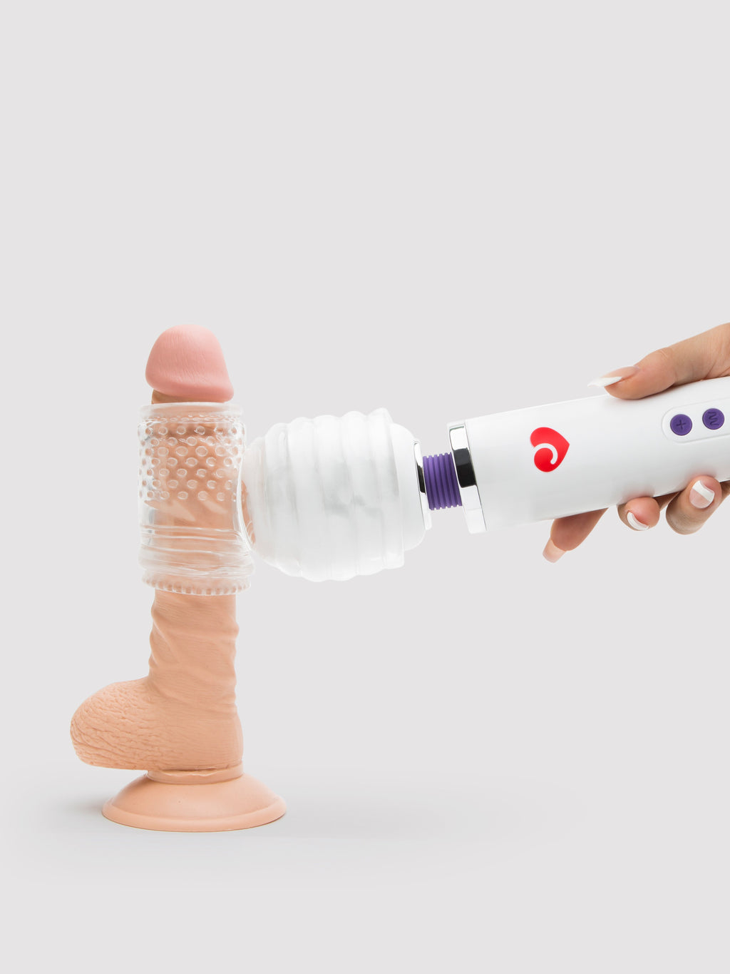 Lovehoney Hummer Deluxe Male Masturbator Wand Attachment, Clear