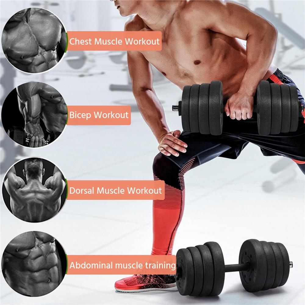 SmileMart 66LB Dumbbell Set Training Lifting Dumbbells Weight Set,Black