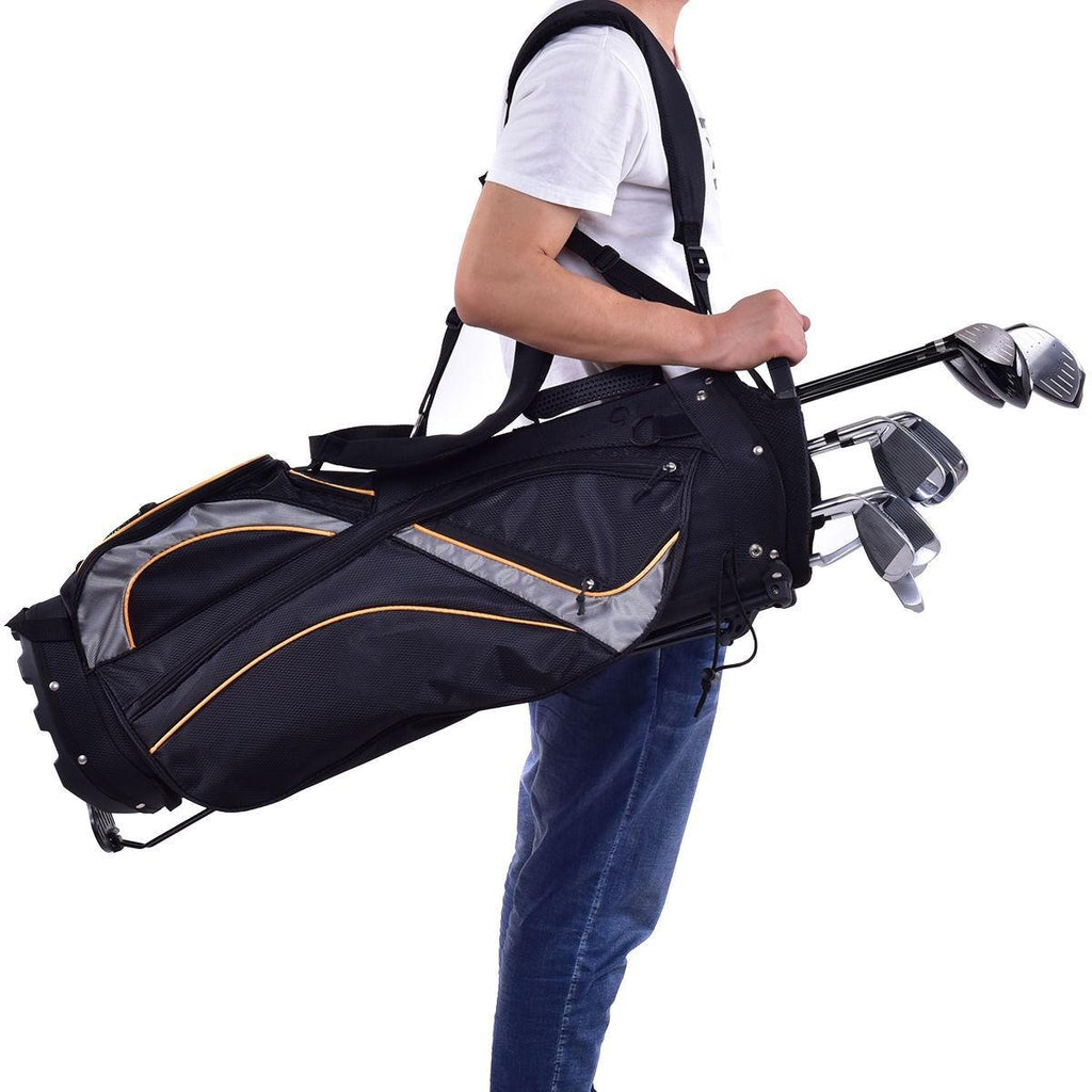 9" Golf Stand Bag Divider Carry Pockets Storage