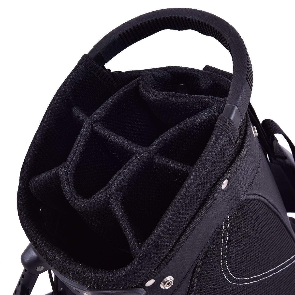 9" Golf Stand Bag Divider Carry Pockets Storage