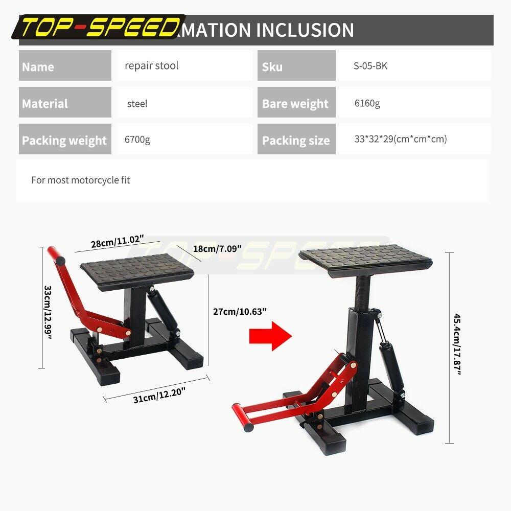 Unicersal Motorcycle Repair Lift Stand Stool Seat For Honda  Suzuki MX EXC