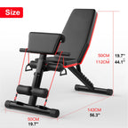 Adjustable Weight Bench w/ Fitness Rope - Foldable Sit Up Bench - Dumbbells Bench - Decline Incline Flat Abs Bench | Home Gym Flat Fly Weight Press Fitness - Utility Weight Bench for Full Body Workout