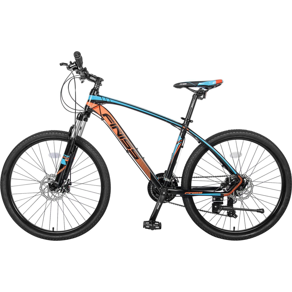 Musuos 26 Inches Aluminum Mountain Bike, Blue Oran24 Speed Bicycle