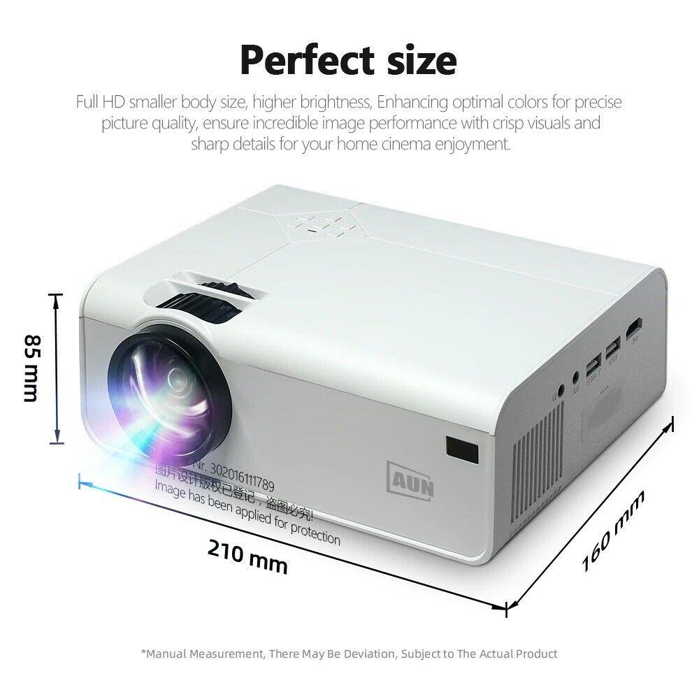 aun full hd 1080p projector a13 mini beamer led home theater android smart tv 4k