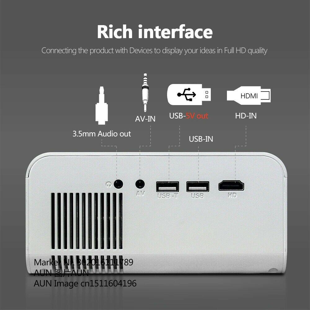 aun full hd 1080p projector a13 mini beamer led home theater android smart tv 4k