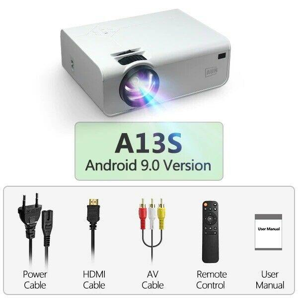 aun full hd 1080p projector a13 mini beamer led home theater android smart tv 4k