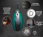 PROLAST Heavy Punching Bag Tear Drop Great for Boxing, MMA and Muay Thai ( Black and Green )