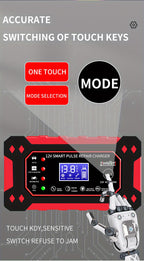 6A 12V Digital Car Battery Charger Fully Automatic Repair CharFor Car Motorcycle SUV Stea Battery Charger Car Accessories