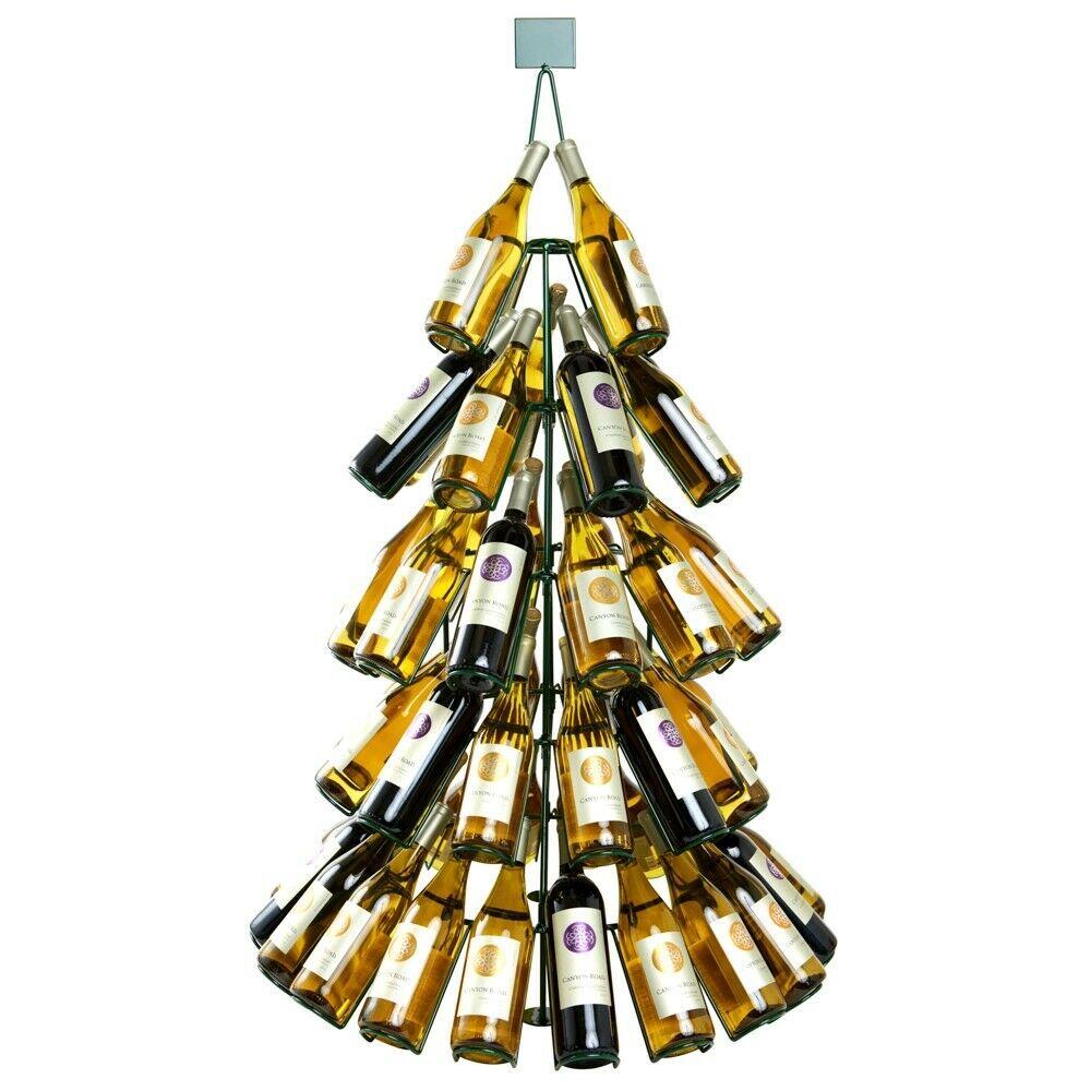 Wine Bottle Christmas Tree Rack