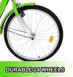 Adult Tricycles, 7 Speed Adult Trikes 24 inch 3 Wheel Bikes with LarBasket &amp; Adjustable Padded Seat for Recreation, Shopping, Picnics Exercise Men's Women's Cruiser Bike, W/ Installation Tools