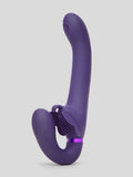 Vive SATU Rechargeable Pulsing Strapless Strap-On with Clitoral Stimulation, Purple