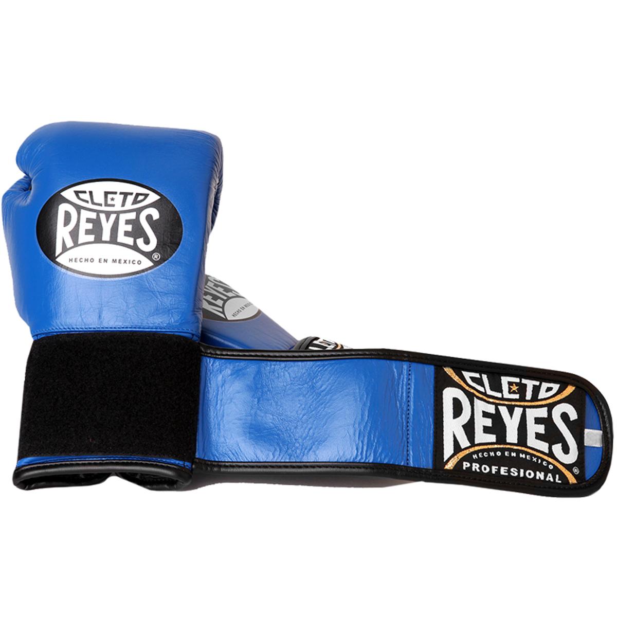 Cleto Reyes Lace Up Hook and Loop Hybrid Boxing Gloves - Small - Blue