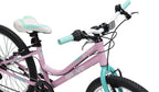Revere Kids 24" Girls 7-Speed Cruiser Children's Bicycle for Ages 7-11 Years Old. Lightweight Aluminum Frame and Fork, Easy to Ride! (Pink/Cyan)