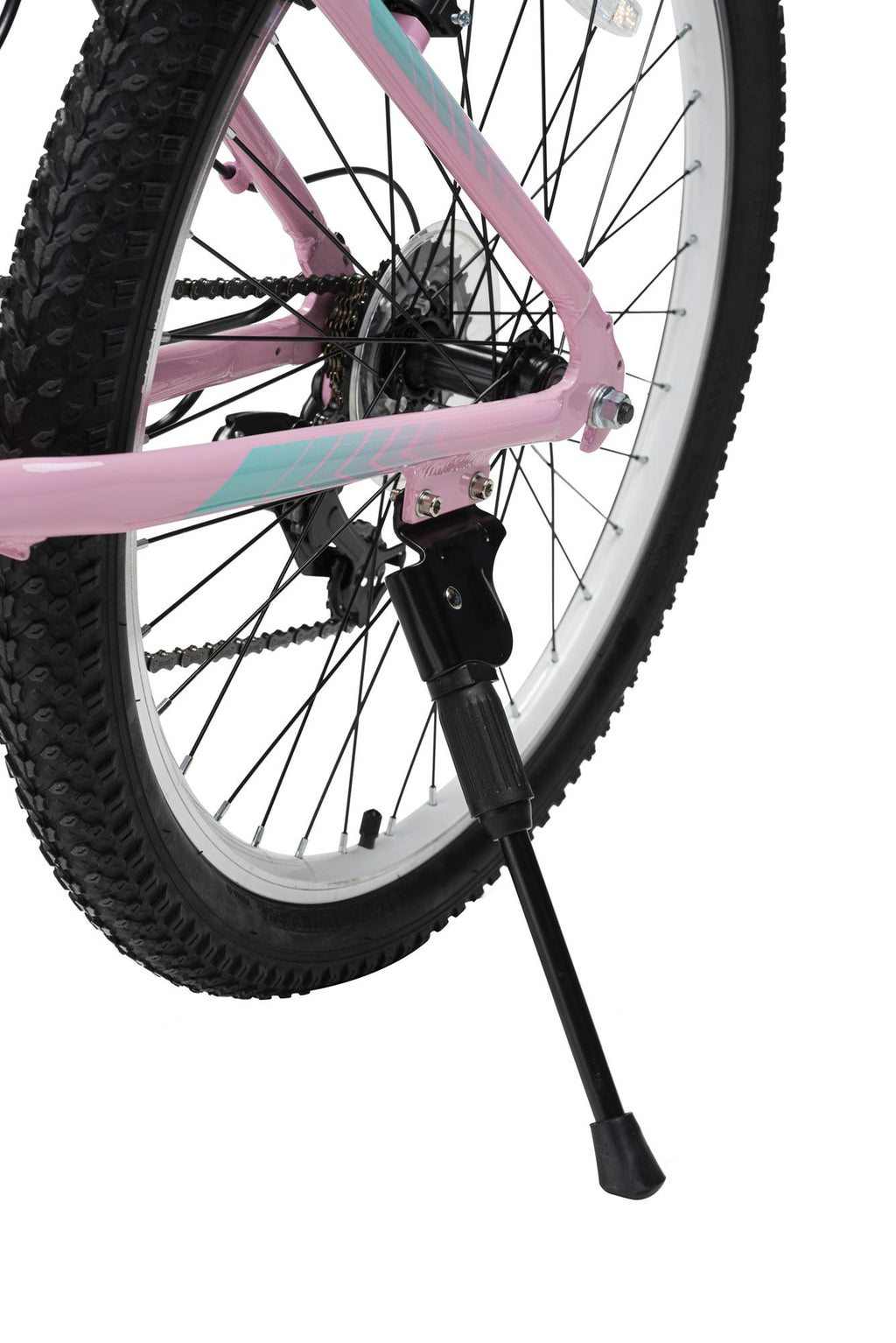 Revere Kids 24" Girls 7-Speed Cruiser Children's Bicycle for Ages 7-11 Years Old. Lightweight Aluminum Frame and Fork, Easy to Ride! (Pink/Cyan)