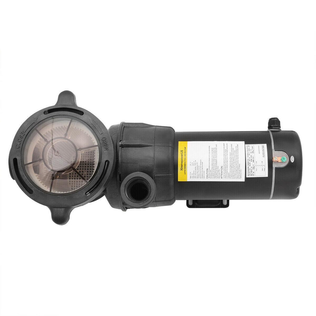 1.5hp above ground swimming pool pump spa high flow 1.5" fitting strainer 115v