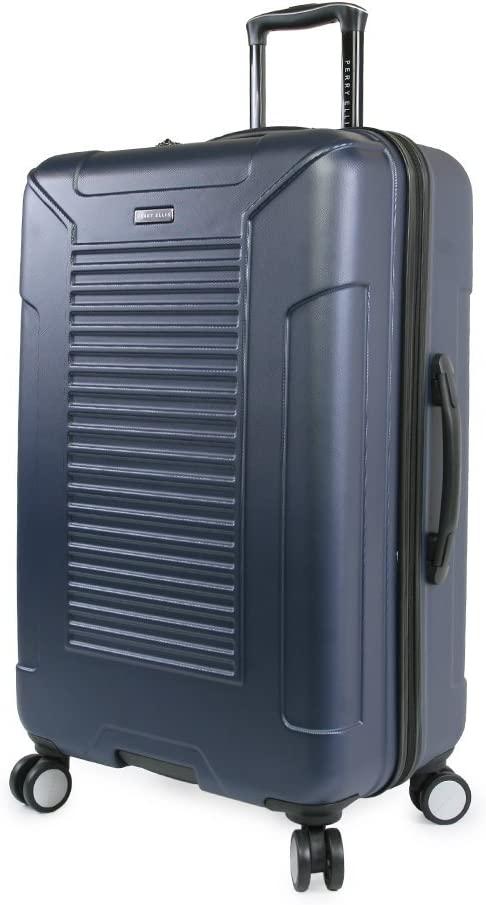 Lightweight Hardside Luggage 8 Spinner Silent Wheels Travel Suitcase, Black, Checked-Medium 24-Inch