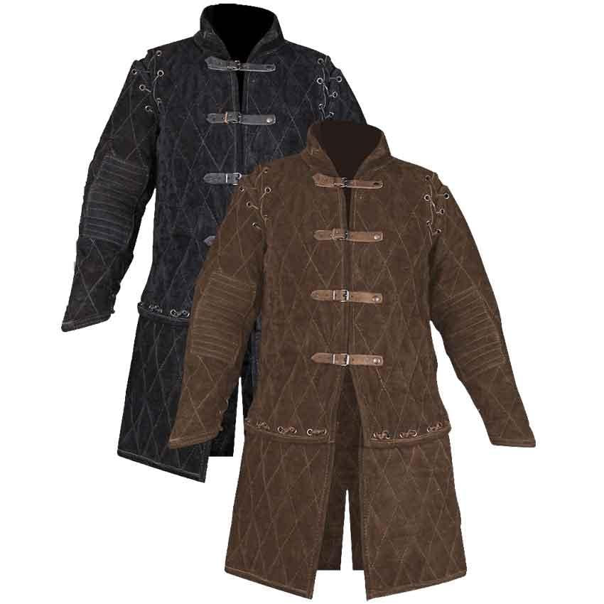 Arthur Suede Gambeson Set in Brown, size: Small | Cotton by Medieval Collectibles