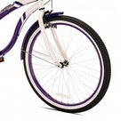 Kent Bicycles OakWomens 26 In., Wall Tire Beach Cruiser Bike with 7-Speed Gear Shift, White