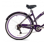 Kent Bicycles OakWomens 26 In., Wall Tire Beach Cruiser Bike with 7-Speed Gear Shift, White