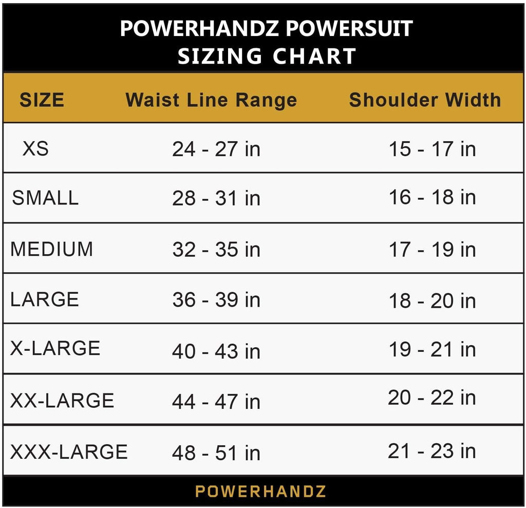 POWERHANDZ POWERSUIT Full Body Resistance Weighted Vest, Size Extra Extra-Large