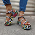 New Women Summer ng Fashion Solid Buckle Sandals