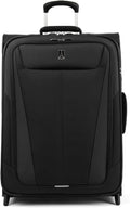 Maxlite 5 Softside Expandable Upright 2 Wheel Luggage, Lightweight Suitcase, Men and Women, Black, Checked-Medium 26-Inch