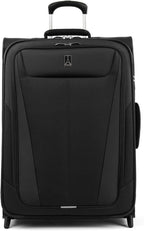 Maxlite 5 Softside Expandable Upright 2 Wheel Luggage, Lightweight Suitcase, Men and Women, Black, Checked-Medium 26-Inch