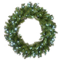 30 in. Artificial Norwood Fir Wreath with Memory-Shape and 150 Cool White LED Lights