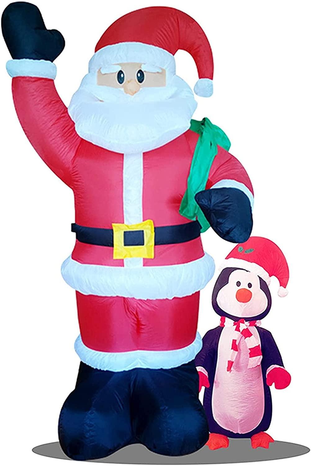 Taek-cheon 3M LarChristmas Inflatable Decoration Santa Claus and Penguin Garden Stand Decoration Yard Holiday Party Xmas (Size : M(3M))