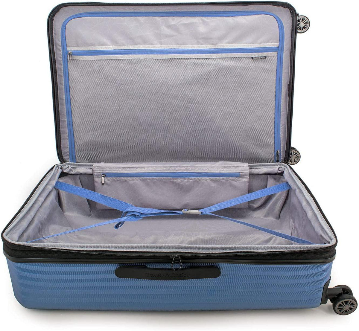 Dana Point Hardside Expandable Luggage Set, Blue, 3-Piece