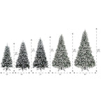 9 ft. Green Lighted Flocked Spruce Artificial Christmas Tree