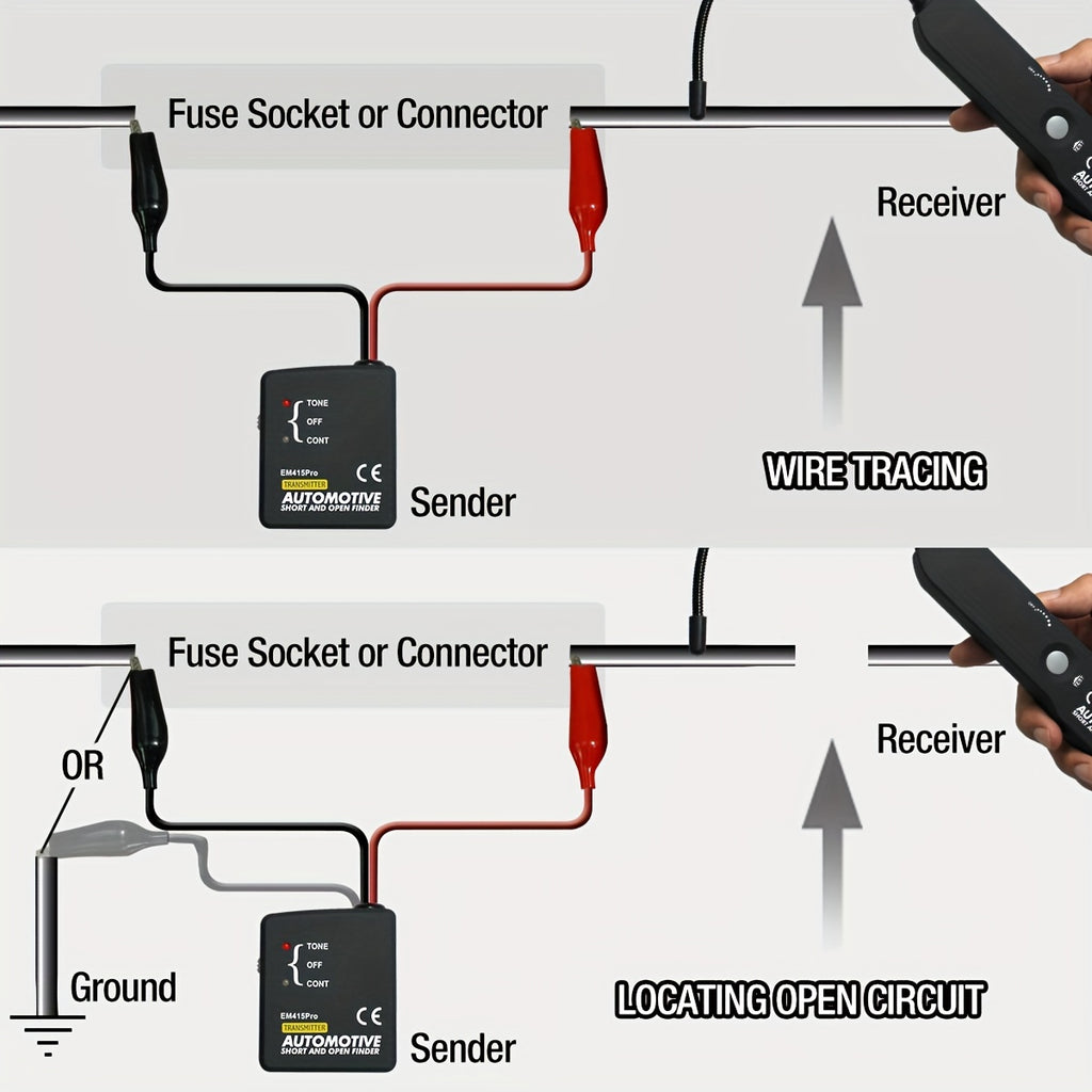 Car Automotive Short & Open Finder EM415PRO Car Short Circuit Detector Car Repair Tool Detector Track The Cables Or Wires