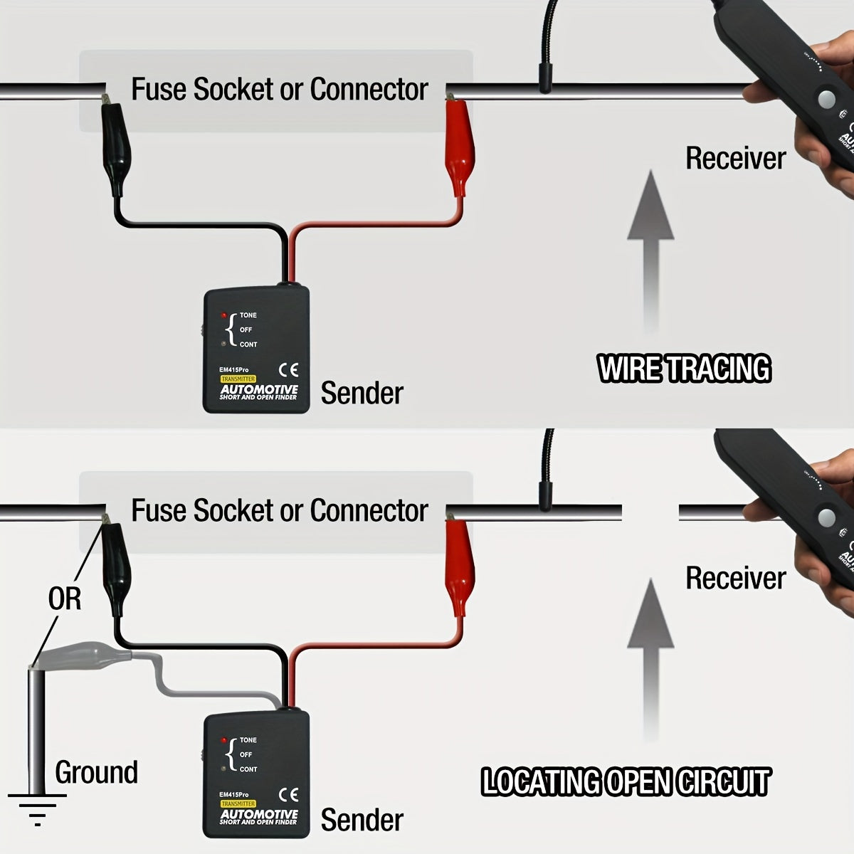 Car Automotive Short & Open Finder EM415PRO Car Short Circuit Detector Car Repair Tool Detector Track The Cables Or Wires