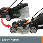 WG743 40V (2X20V) Power Share 4.0Ah 16" Cordless Lawn Mower