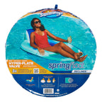 SwimWays Inflatable Soft Mesh Twist and Fold Spring Stable Relaxing Recliner Pool and Lake Float Lounger with Cup Holder, Aqua