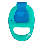 SwimWays Inflatable Soft Mesh Twist and Fold Spring Stable Relaxing Recliner Pool and Lake Float Lounger with Cup Holder, Aqua