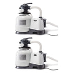 intex 2800 gph above ground pool sand filter pump with automatic timer (2 pack)