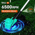 String Trimmer Cordless - Weed Wacker Battery Powered Electric Weed Trimmer with 2x2.0Ah Batteries, 12" Grass Cutter Auto Line Feed, Lawn Trimmer with 8 Pcs Spools, Lightweight Edger Lawn Tool