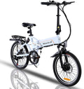 Folding Electric Bike,20" Yovital Electric Bikes for Adults with Removable 36V/10Ah Battery &amp; 350W Brushless Motor,Electric Bicycle with 3 Riding Modes &amp; Double Shock-Absorption,  7 Speed Gear